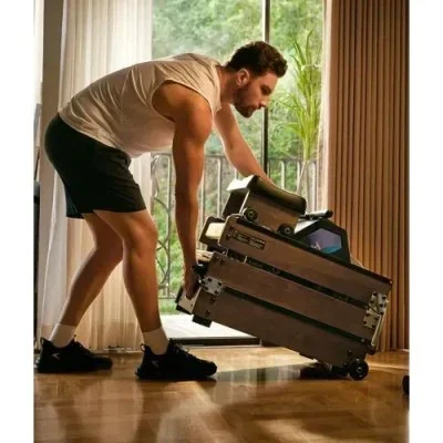 Water Rowing Machine Wr20,  With Tri-Fold Patent, Water Resistance. . Walnut Color